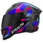 Capacete Fechado Esportivo Feminino Masculino Pro Tork Stealth Concept Viseira Fumê + Narigueira