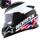 Capacete Fechado Grand Prix United Kingdom C/ Oculos Norisk