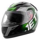 Capacete Fechado Jett Modelo Evo Line Brilhante Verde Tam. 62