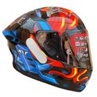 Capacete Fechado Kyt Tt Course Magnet Gloss Brilhoso Azul