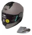 Capacete Fechado Mormaii M1 Titanium Cinza + Viseira Cromada