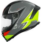 Capacete Fechado Mt Stinger2 SrC13 Cinza Amarelo Fluor Fosco - Mt Helmets