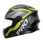 Capacete Fechado Para Moto Pro Tork Speed R8 Fosco Preto/Amarelo