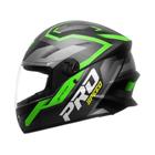 Capacete Fechado Para Moto Pro Tork Speed R8 Fosco Preto/Verde