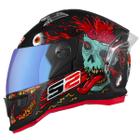 Capacete Fechado Para Moto Unissex Stealth Zombie Fosco Viseira Camaleão Pro Tork