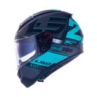 Capacete Fechado Preto Fosco Verde Vector Evo Frequency LS2