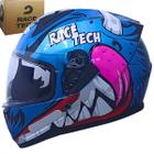 Capacete Fechado Sector Nhac Azul Race Tech