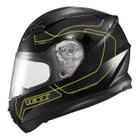 Capacete Fechado Strike Panther Preto Verde 58 - Texx