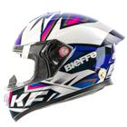 Capacete Feminino Bieffe B12 Kf Roxo Aerofolio Moto Fechado