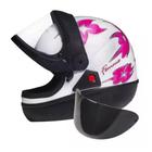 Capacete Feminino Branco San Marino Branco Mais Viseira Extra Fumê 2.2