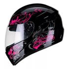 Capacete Feminino Fly F9 Lyrical Preto Rosa