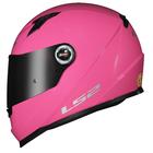 Capacete Feminino Ls2 ff358 Rosa Brilho Moto Fechado Pink