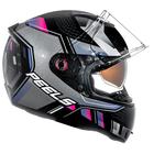 Capacete Feminino Peels Icon Force Roxo Oculos Interno Moto