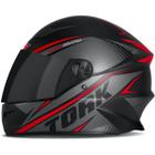Capacete Feminino R8 Pro Vermelho Tam. 58 Com Viseira Fumê
