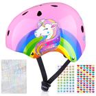 Capacete FIODAY Unicorn Kids Bike ajustável de 3 a 8 anos com adesivos