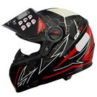 Capacete fw3 gt2 super fechado branco vermelho premium