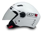 Capacete fw3 x open classic branco brilhante 56 - Fw3 Capacetes