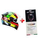 Capacete Gp Tech Flag Ver/ama/ver N58 + Antiembaçante