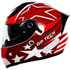 Capacete Gp Tech V128 Usa Vermelho N61/62  + Pinlock - Masculino - feminino - viseira solar - urbano - motociclista - motoqueiro - motos 