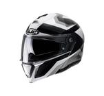 Capacete Hjc I90 Lark Preto Branco E Cinza E Preto 61 F016