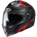 Capacete hjc i90 lark vermelho e preto 58/m