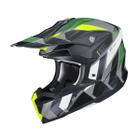 Capacete Hjc Off I50 Vanish Cinza Preto Verde E Amarelo 58