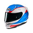 Capacete Hjc Rpha 11 Texen Branco Azul E Vermelho 58 F016