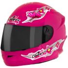 Capacete Infantil Feminino Fechado Integral Liberty 4 Four Kids For Girls Viseira Fumê Pro Tork