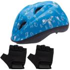 Capacete Infantil Ptk Bike Ciclismo Ajustável Com regulagem Para Crianças + Par De Luvas