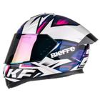 Capacete Integral Esportivo Bieffe B12 KF 2023 Branco Pérola Roxo 60