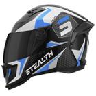 Capacete Integral Fechado Pro Tork Stealth Concept Brilhante Viseira Fumê Masculino Feminino