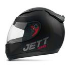 Capacete Jett Evo Line Solid Preto - Brilhante Tamanho 60 CAP-697PT - Pro Tork