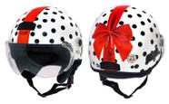 Capacete Kraft Plus Feminino Laço Branco G58 - Harley Custom