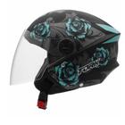 Capacete liberty 3 new flowers 56 azul/preto tork - cap-760azpt (st)