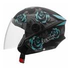 Capacete liberty 3 new flowers 60 azul/preto tork - cap-762azpt (st)