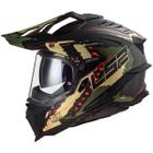 Capacete ls2 explorer carbono mx701 extend verde militar 60/l óculos interno - masculino - feminino - offroad - motocross - motoqueiro - motociclista