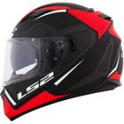 Capacete LS2 FF320 Stream Edge Preto/Vermelho Fosco