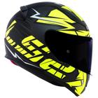 Capacete Ls2 Ff353 Cromo Fosco Preto E Amarelo 62/Xl