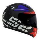 Capacete Ls2 Ff353 Rapid Cromo Matte Vermelho/Azul - 60 (G)