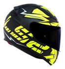 Capacete Ls2 Ff353 Rapid Cromo Preto/amarelo Fosco