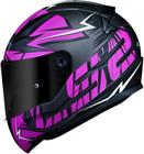 Capacete LS2 FF353 Rapid Cromo Preto/Rosa