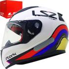 Capacete Ls2 Ff353 Rapid Stark Branco/Vermelho/Azul/Dourado