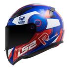 Capacete LS2 FF353 Rapid Stratus Azul Branco e Vermelho