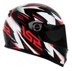 Capacete Ls2 ff358 Draze Preto Branco Vermelho