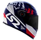 Capacete Ls2 FF358 Podium Azul Branco Vermelho Preto