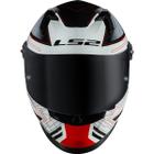 Capacete ls2 ff358 s digital preto branco brilhante