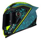 Capacete LS2 FF358 S Striker Azul e Amarelo Com Spoiler