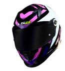 Capacete Ls2 Ff358 Starwar Fechado Feminino Preto E Rosa