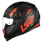 Capacete LS2 FF358 Tank Camo Preto Laranja Fosco