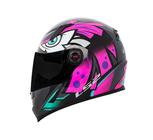 Capacete Ls2 Ff358 Tribal Fucsia Cinza Rosa